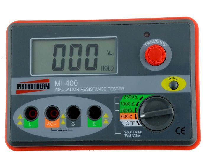 Megôhmetro Digital Portátil faixa 2500V e 20 Gigaohms mod. MI-400